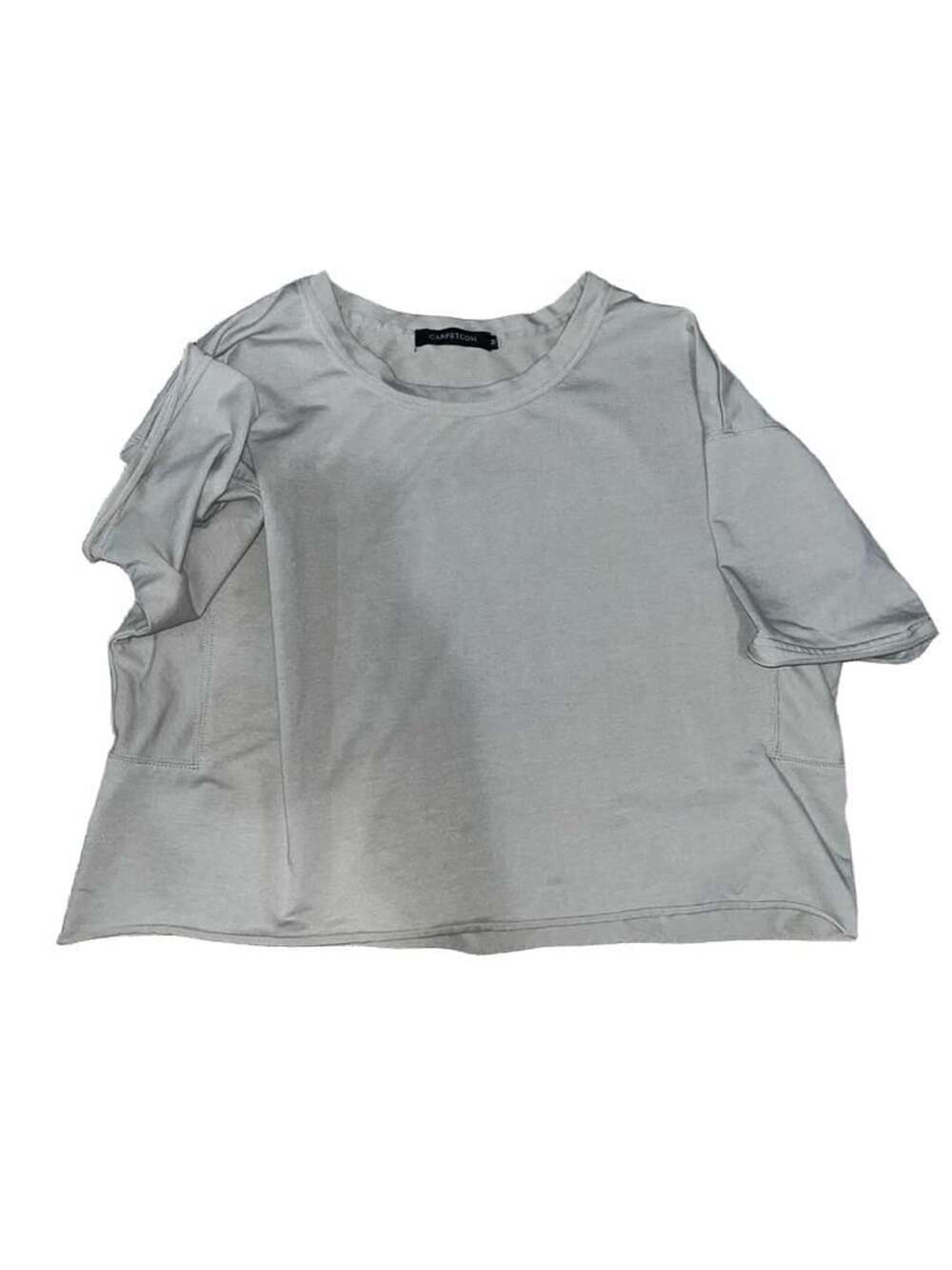 Carpetcom Gray Short Sleeve Casual T-Shirt Size M